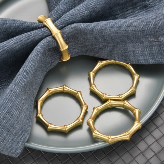 Metal Bamboo Joint Napkin Ring