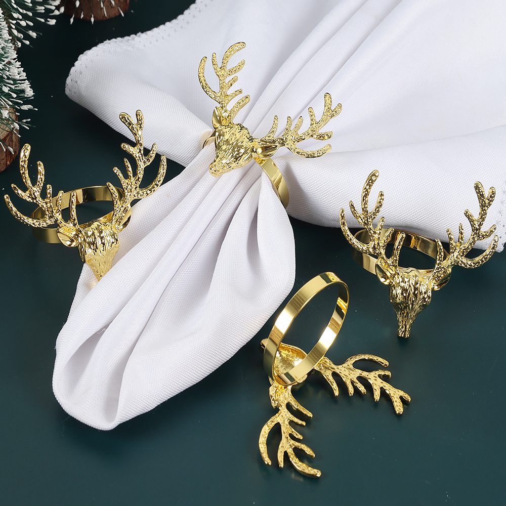 Christmas Elk Design Napkin Ring