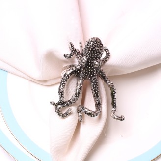 Customized Anti-Silver Octopus Napkin Ring