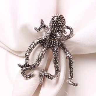 Customized Anti-Silver Octopus Napkin Ring