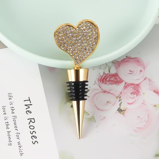  Heart Shape Rhinestone Wine Stopper