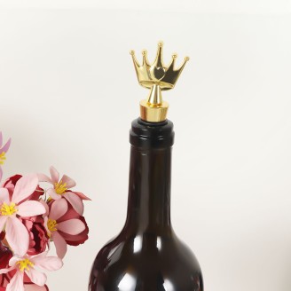 Chic Gold Metal Crown Wine Stopper