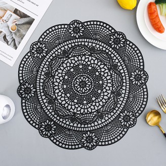 Black Flower Placemat