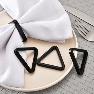 Black Triangle Shape Napkin Ring